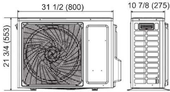 HAIER AW12TE1VHA - DIMENSIONES DE LA UNIDAD - 4