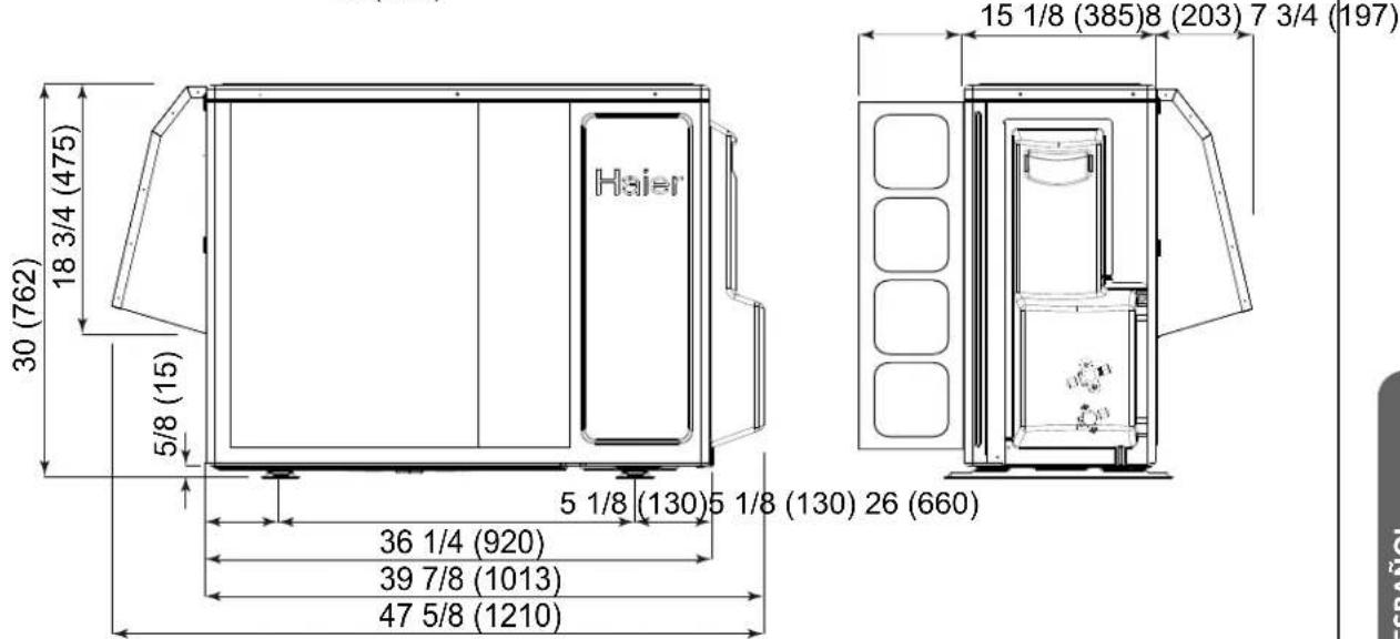 HAIER AW12TE1VHA - DIMENSIONES DE LA UNIDAD - 3