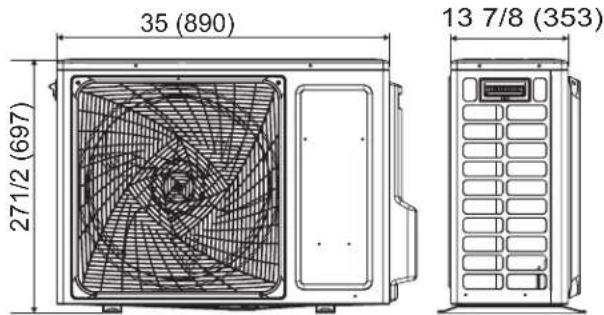 HAIER AW12TE1VHA - DIMENSIONES DE LA UNIDAD - 6