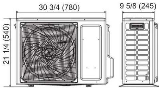 HAIER AW12TE1VHA - DIMENSIONES DE LA UNIDAD - 2