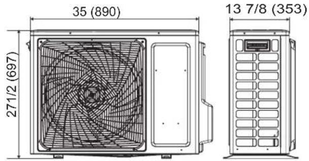 HAIER AW12TE1VHA - UNIT DIMENSIONS - 6