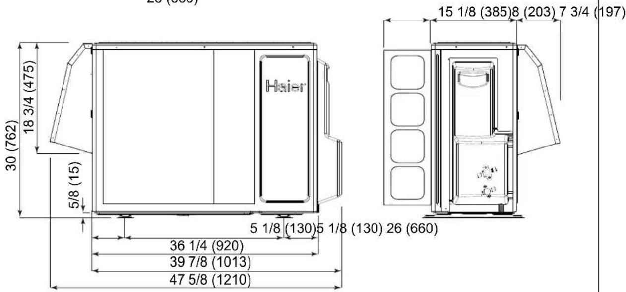 HAIER AW12TE1VHA - UNIT DIMENSIONS - 11