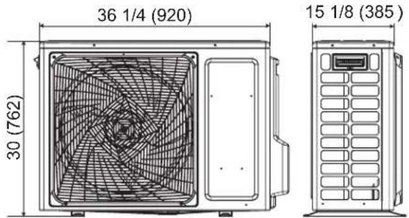 HAIER AW12TE1VHA - DIMENSIONES DE LA UNIDAD - 8