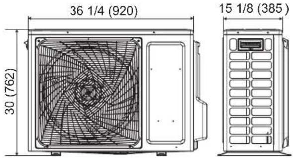 HAIER AW12TE1VHA - UNIT DIMENSIONS - 8