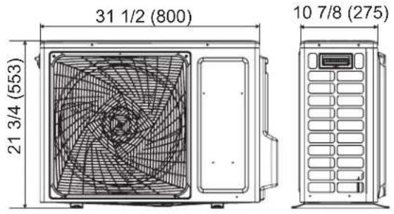 HAIER AW12TE1VHA - UNIT DIMENSIONS - 4