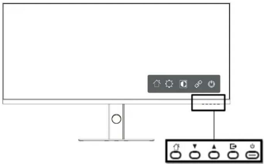 Japannext JN-IPS401UWQHD144-C90W - Description du bouton d'affichage - 1