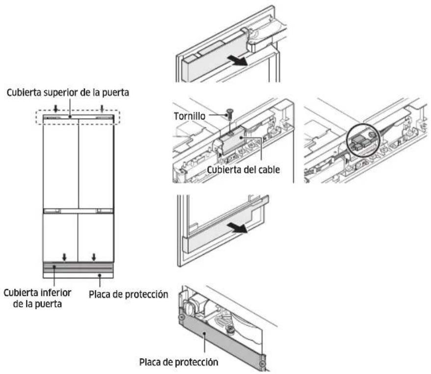 Dacor RAT48AMAASR - Retirada de la cubierta superior e inferior de la puerta, placa de protección - 1