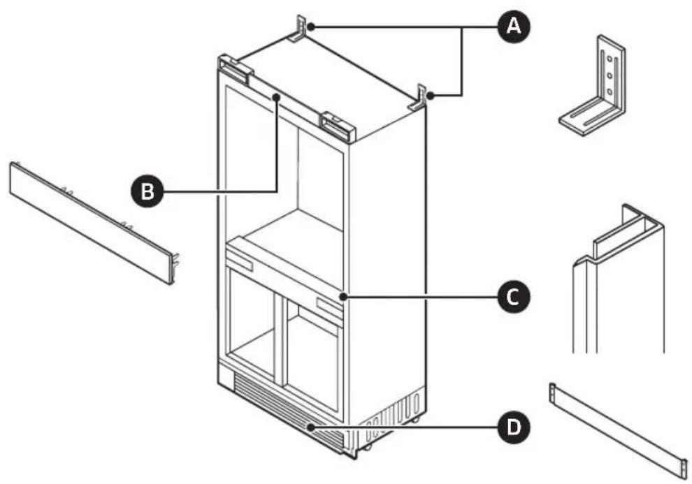 Dacor RAT48AMAASR - Cabinet installation parts - 1