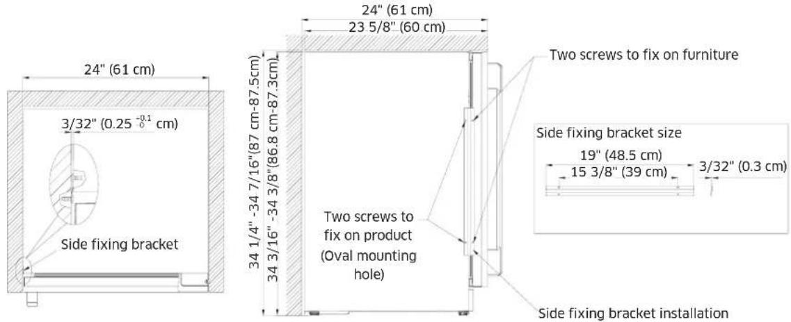 Dacor RAW24AMAAMS - Fixing the Side Fixing Bracket - 1
