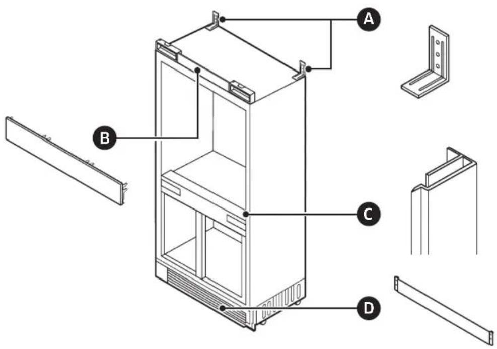 Dacor RAT48AMAAMS - Cabinet installation parts - 1