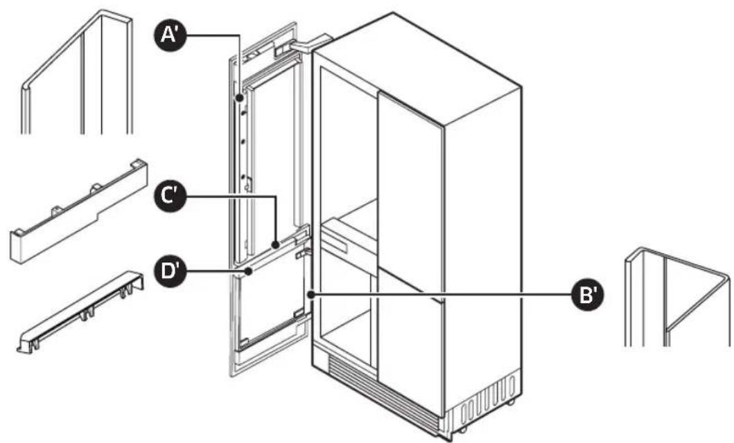 Dacor RAT48AMAAMS - Door installation parts - 1