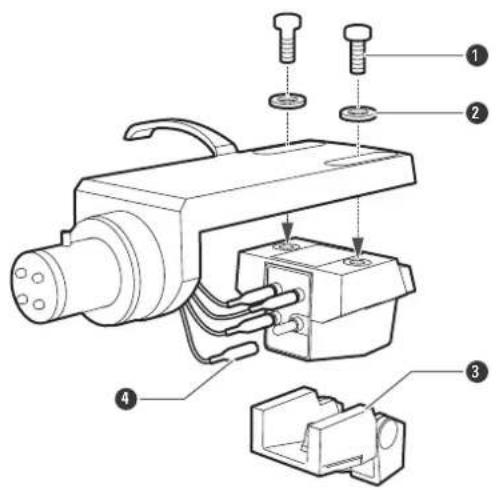 Audio-Technica AT-VM510xCB - Fixez le produit au porte-cellule ou au bras à porte-cellule intégré. - 1