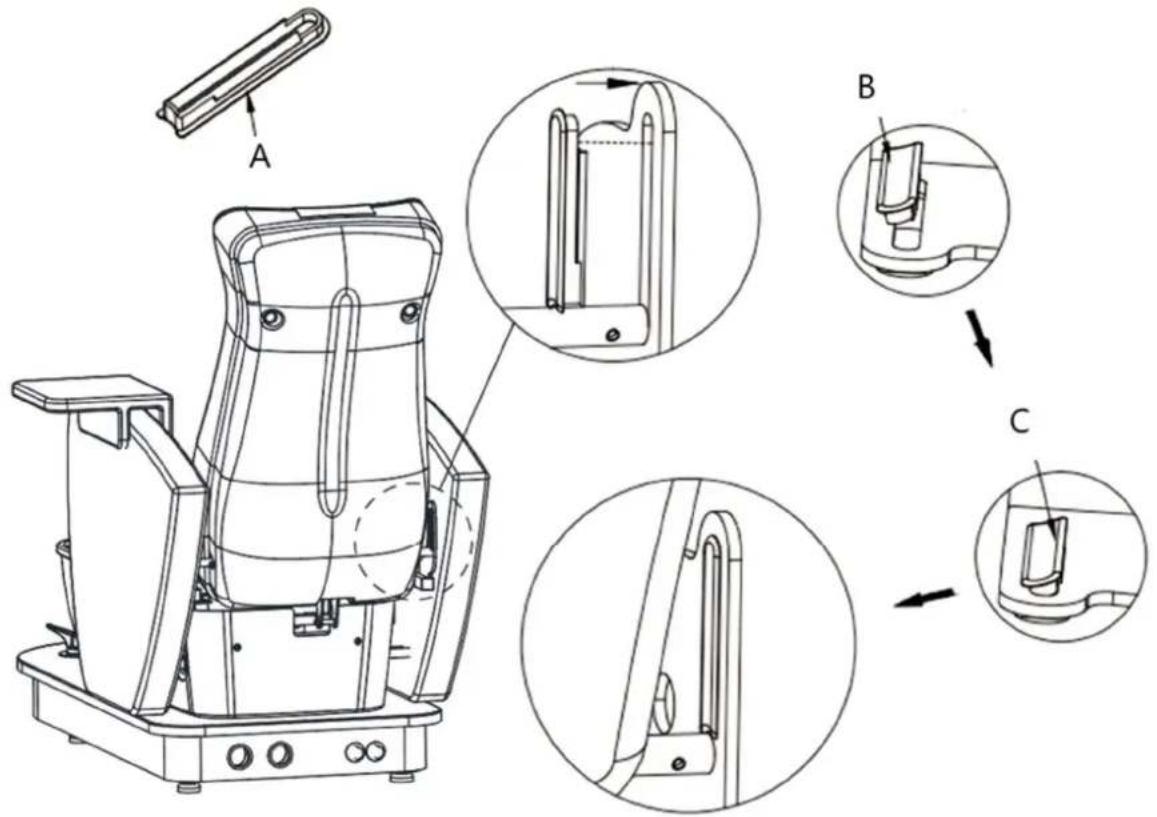 Physa Bogota - Inserimento del coperchio di fissaggio in plastica, come mostrato di seguito - 1