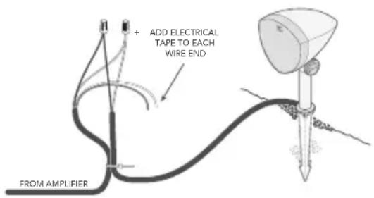DEFINITIVE TECHNOLOGY Dymension Outdoor LS-6.1 - Using 4-Conductor Direct-Burial Wire - 1