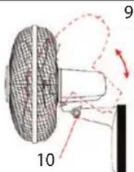 Sogo SS-21310 - OSCILLAZIONE Tirare la fune del ventilatore - 1