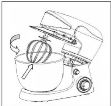 Sogo SS-14520 - HOW TO USE KNEADING HOOK, FLAT BEATER, WHISK - 4