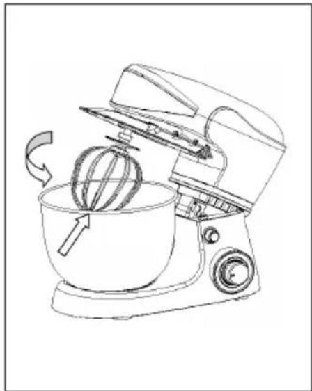 Sogo SS-14520 - COMMENT UTILISER LE CROCHET DE PÉTRISSAGE, LE BATTEUR PLAT, LE FOUET - 4