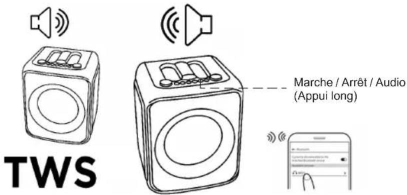 TWS Marche / Arrêt / Audio (Appui long)