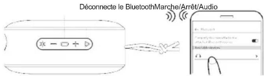 Déconnecte le BluetoothMarche/Arrêt/Audio