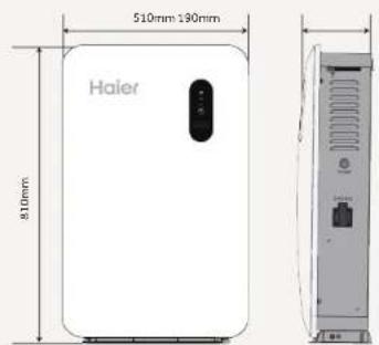 HAIER Gloria HPS-2.5-1200 - 03/Dimensioni del prodotto - 1