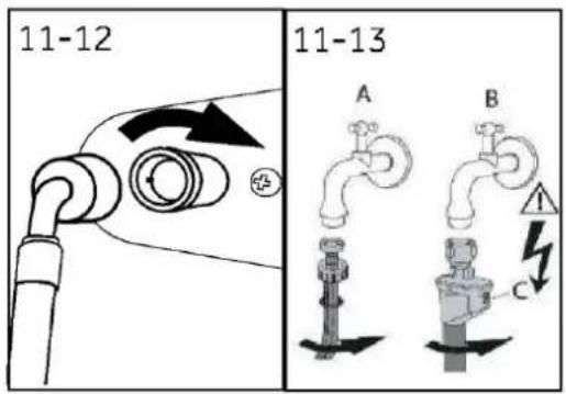 HAIER HW90-BP14357U1 - 11.6.3-Raccordement du tuyau flexible de vidange à l'évier - 2