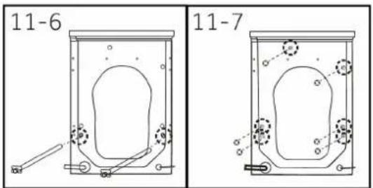 HAIER HWD120-BP14357U1 - Démontage des boulons de transport et du raidisseur arrêté - 2