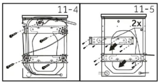 HAIER HWD120-BP14357U1 - Démontage des boulons de transport et du raidisseur arrêté - 1