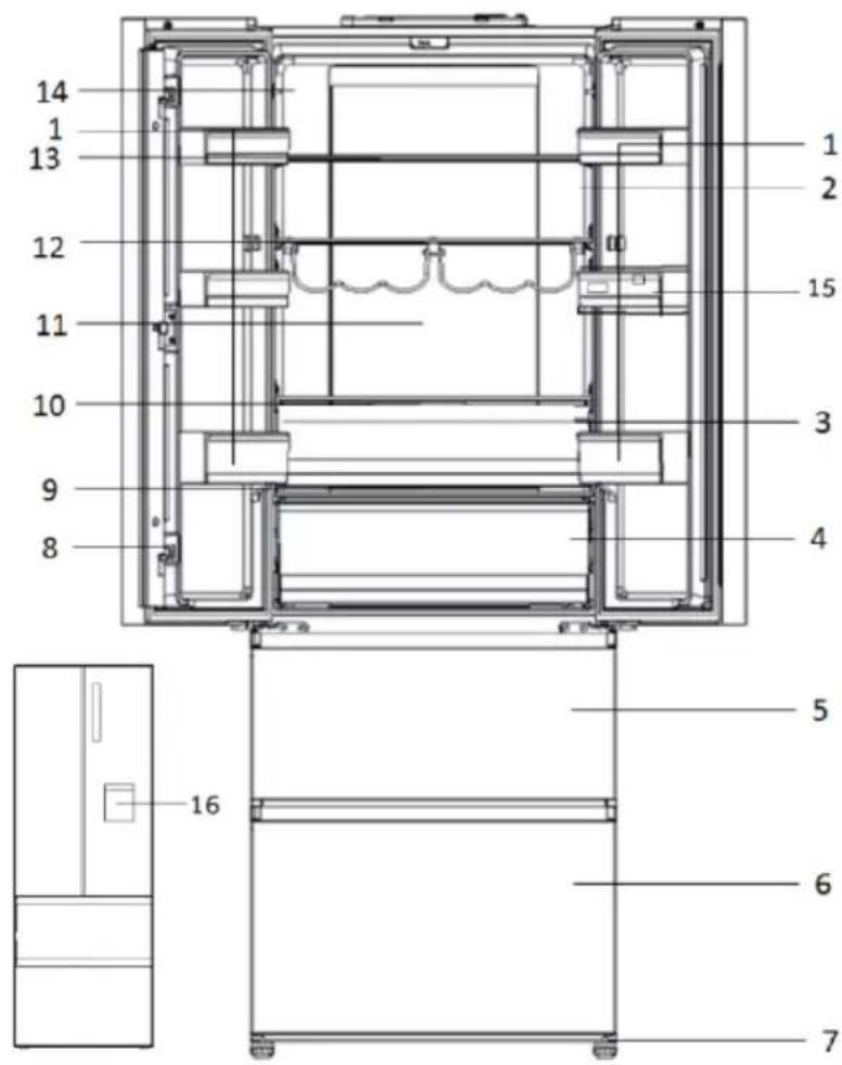 HAIER HTW7720CNMM - Afbeelding van het apparatusat (afb. 3) - 1