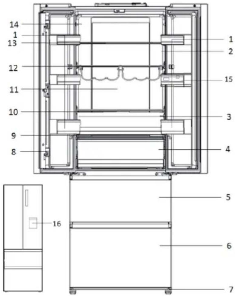 HAIER HTW7720CNMM - Seadme illustratsioon (joonis 3) - 1