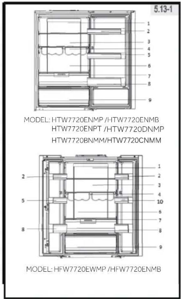 HAIER HTW7720CNMM - Storing into the refrigerator compartment - 1
