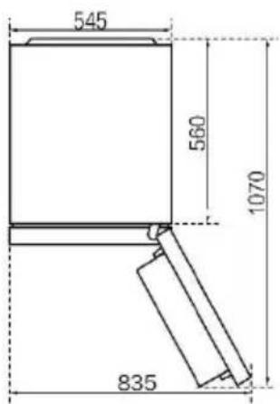 HAIER HTR3518ENMT - Empfohlener Platzbedarf - 1