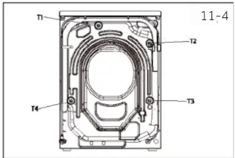 HAIER HW80-BP14357TU1 - De transportbouten en achterste versteviging demonteren - 1