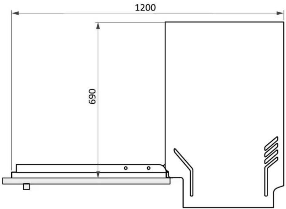 HAIER XI 4B2E1B-84 - Розміри посудомийної машини - 5