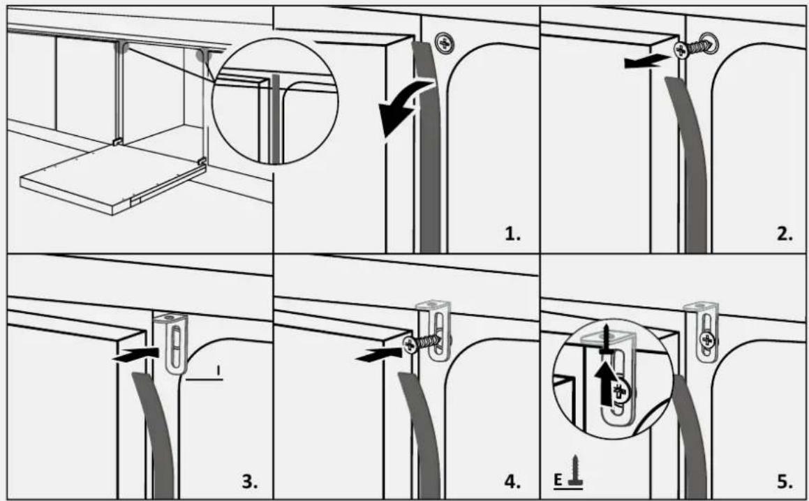 HAIER XI 4B2E1B-84 - Bevestiging van de machine aan de keuken - 3