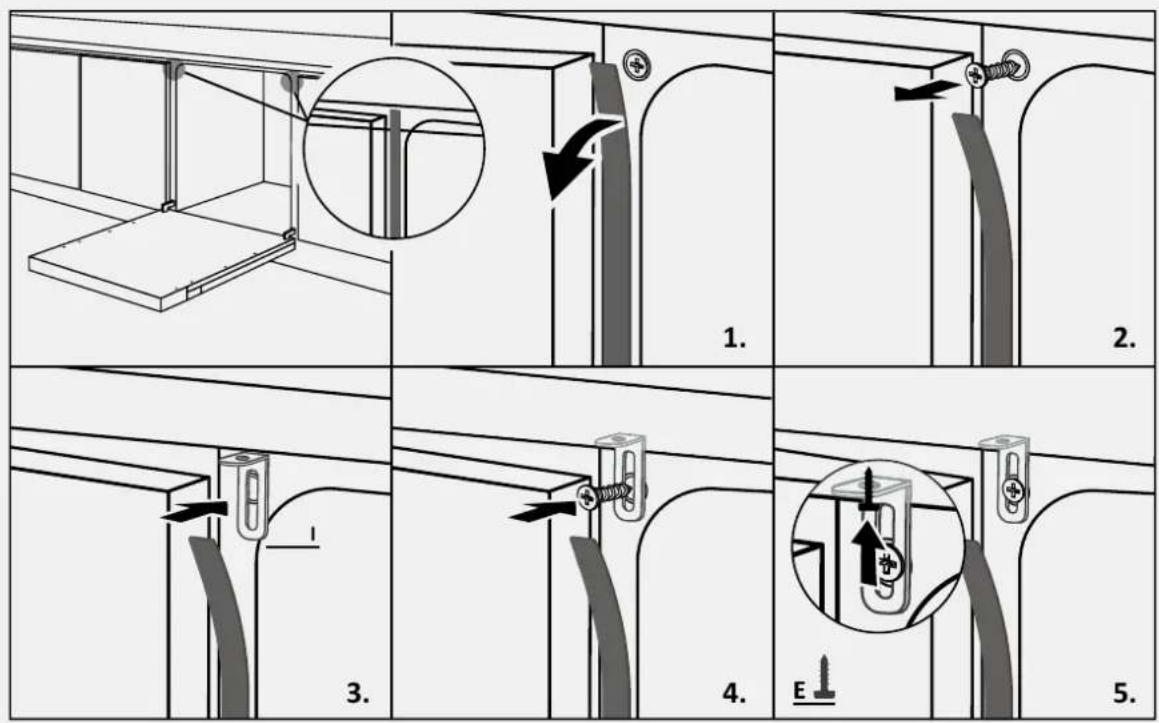 HAIER XI 4B2E1B-84 - Upevnenie stroja ku kuchyni - 2
