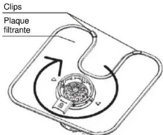Clips Plaque filtrante