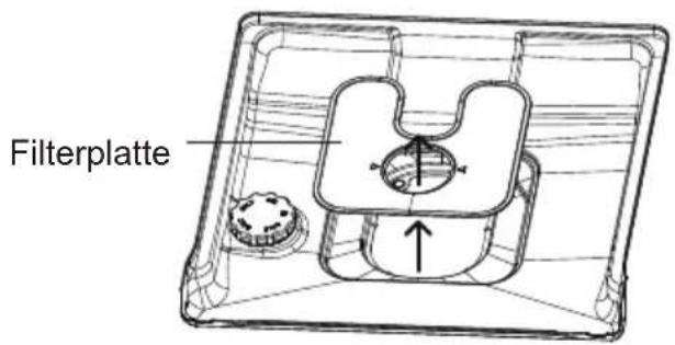 HAIER XH 4C4F1S - Herausnehmen und Reinigen der Filterplatte - 1