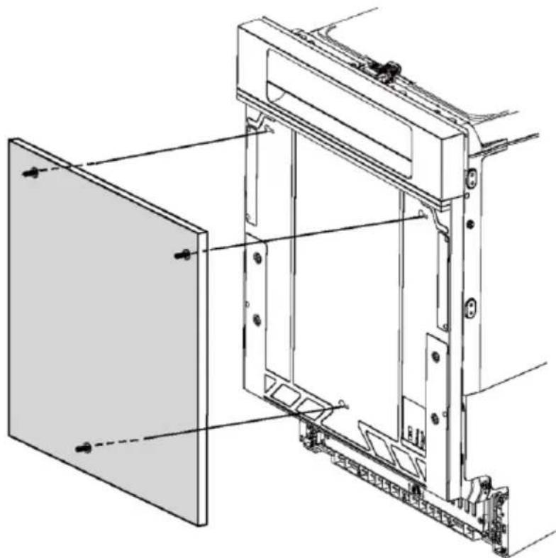 HAIER XH 4C4F1S - De aangepaste deurbekleding bevestigen - 3