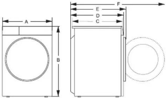 HISENSE WF5I1045BBQ - DIMENSIONS(MM) - 1