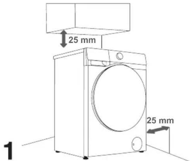 HISENSE WF5I1045BBQ - DÉGAGEMENT POUR INSTALLATION - 1