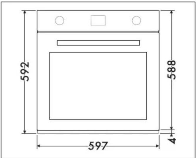 SMEG SF67C1AO - Dimensions hors tout de l'appareil (mm) - 1