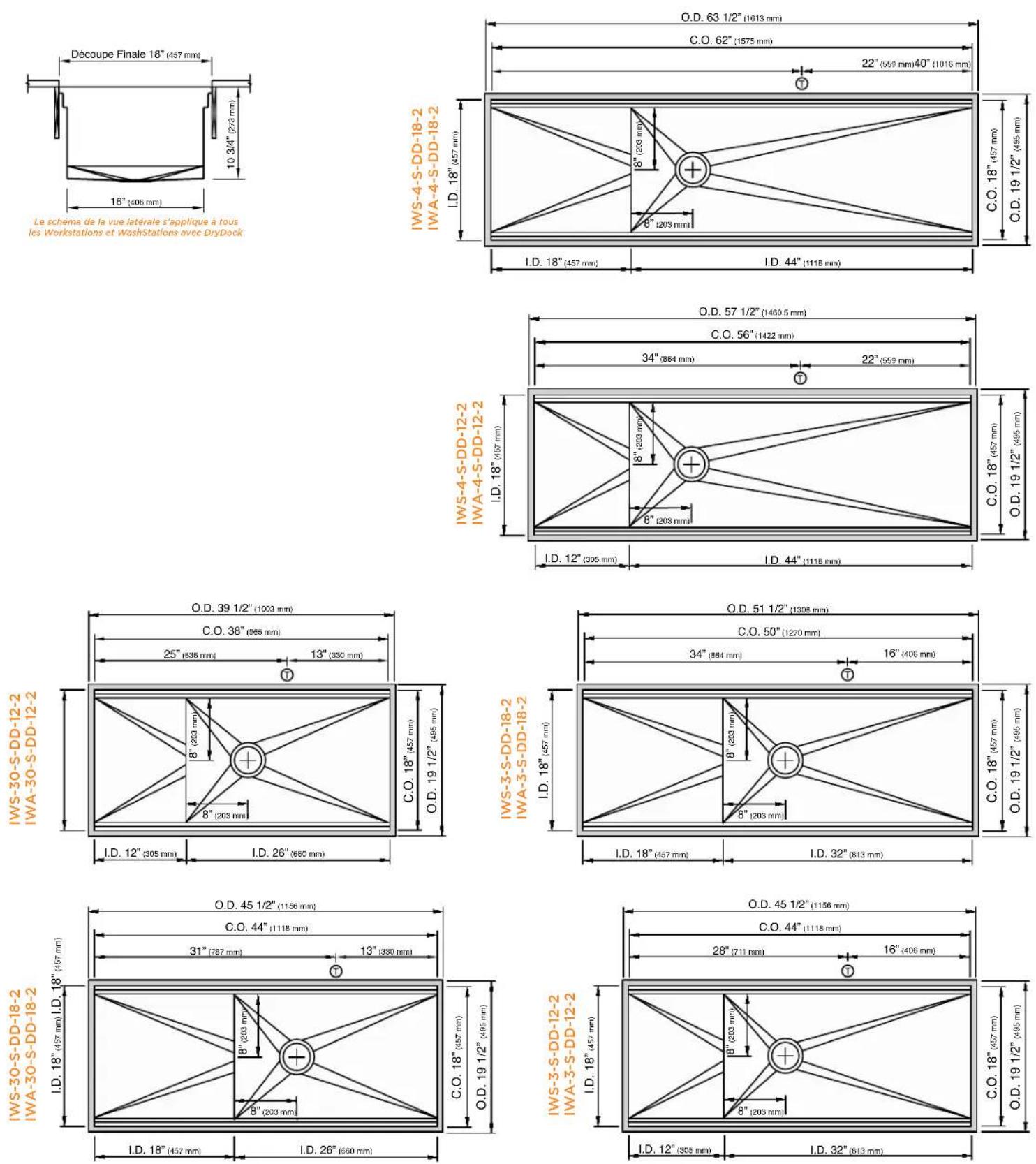 The Galley Ideal Workstation 4S - Workstations ^2 /WashStations ^2 avec DryDock. - 1