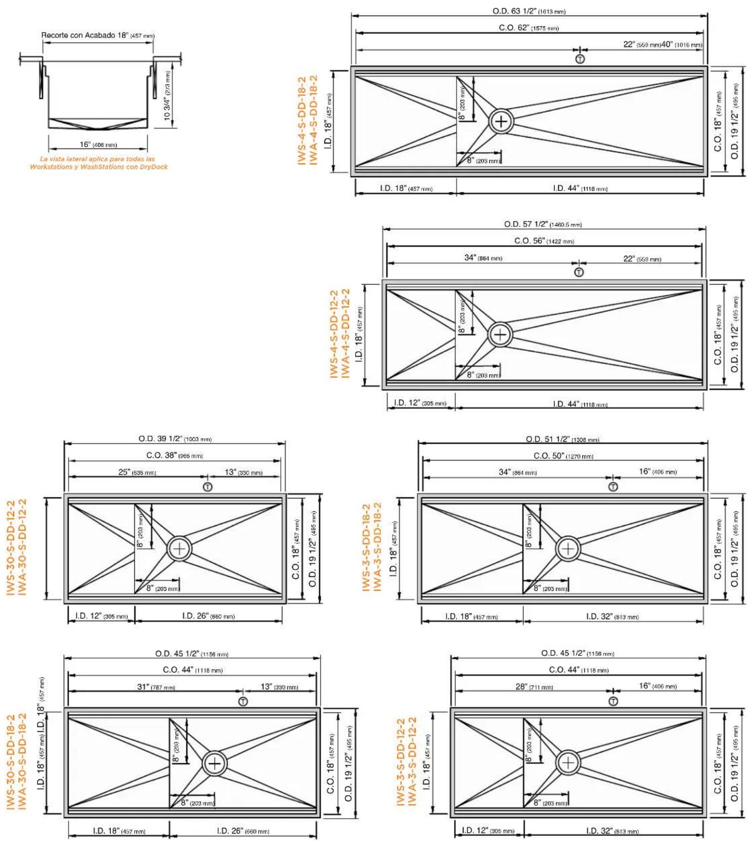 The Galley Ideal Workstation 4S - Workstations ^2 /WashStations ^2 con DryDock. - 1