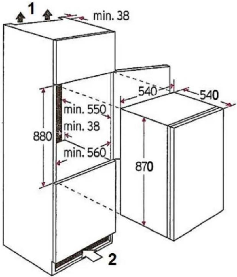 PKM KS120.4A++EB - Afmetingen A/B - 1