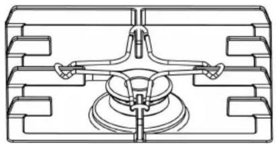 DE DIETRICH DPE4620XF - 2·2 - PANS DIAMETER ACCORDING TO GAS BURNERS: - 1
