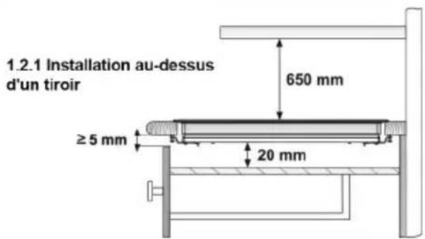 DE DIETRICH DPV4605HB - Distances minimales / Minimum distances - 1