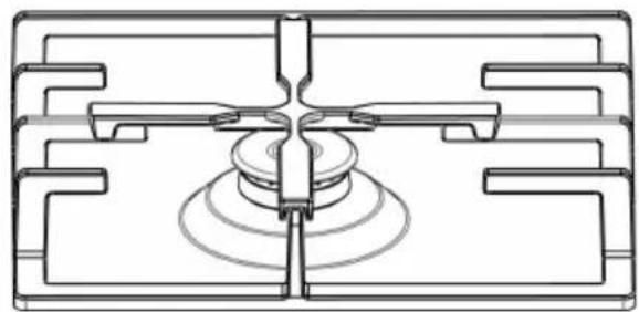 DE DIETRICH DPE4729XF - 2·2 - PANS DIAMETER ACCORDING TO GAS BURNERS: - 2