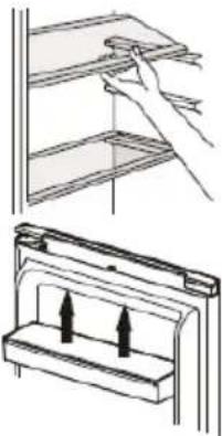 DE DIETRICH DRC1775EN - Positioning the small door trays - 1