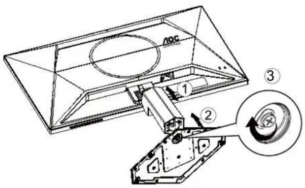 AOC 27G4HRE - Configuration du support et de la base - 1