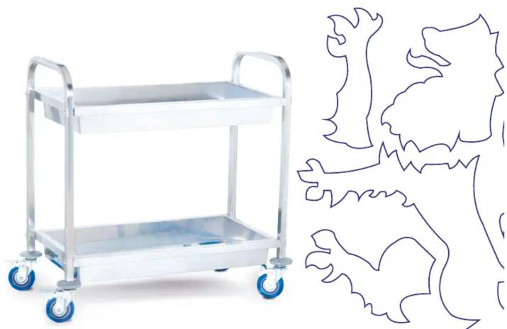 Royal Catering RCGW-2 - DISH TROLLEY - 4